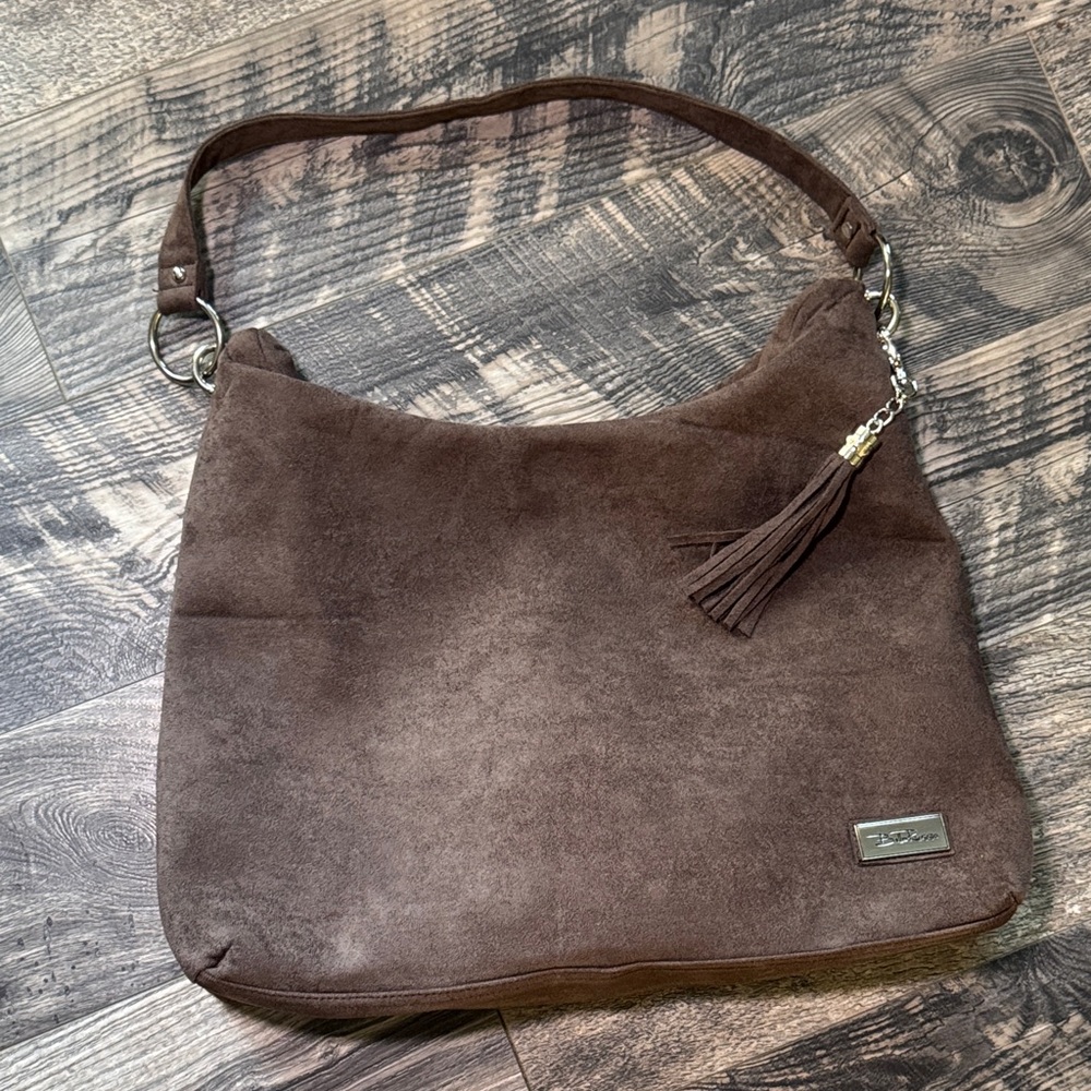 Bella Russo Brown Suede Shoulder Bag NWOT